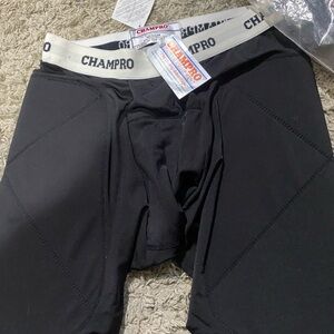 ⚾ NWT Champro Padded Baseball/Softball Sliding Shorts - Adult Medium - BLACK